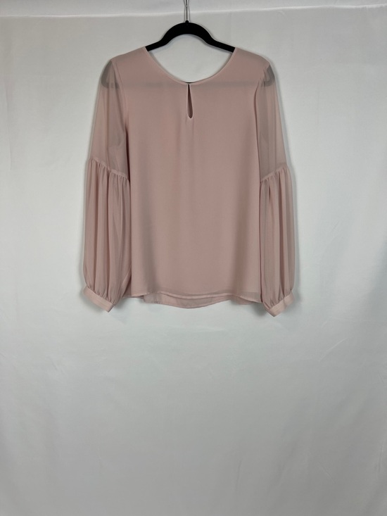 Express Tops - Express Blush Sheer Balloon Sleeve‎ Top